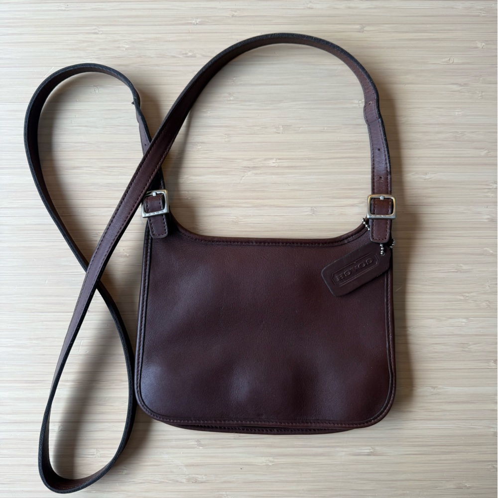 Coach Vintage Dark Brown Leather Messenger Bag